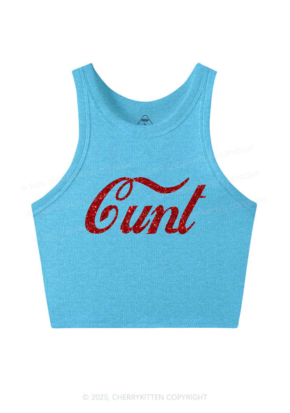 Glitter Special Cxxt Y2K Crop Tank Top Cherrykitten