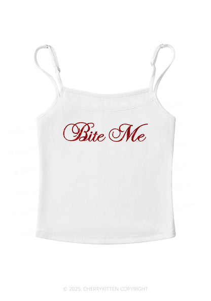 Glitter Bite Me Y2K Spaghetti Strap Cami Cherrykitten