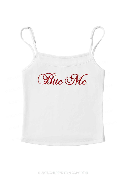 Glitter Bite Me Y2K Spaghetti Strap Cami Cherrykitten