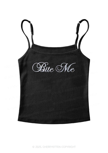 Glitter Bite Me Y2K Spaghetti Strap Cami Cherrykitten