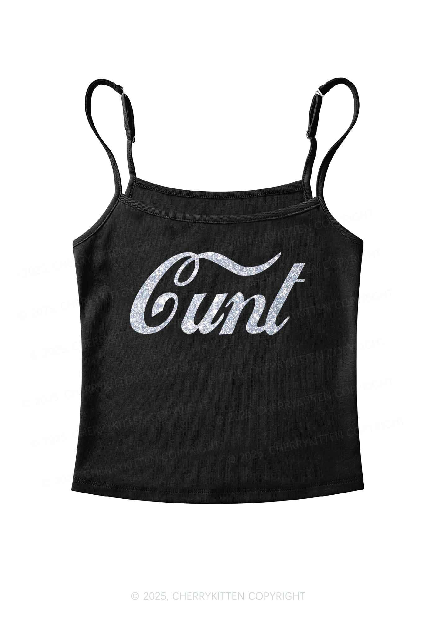 Glitter Special Cxxt Y2K Spaghetti Strap Cami Cherrykitten