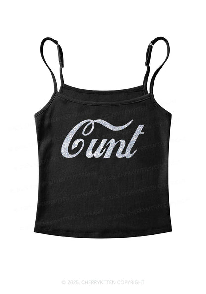 Glitter Special Cxxt Y2K Spaghetti Strap Cami Cherrykitten