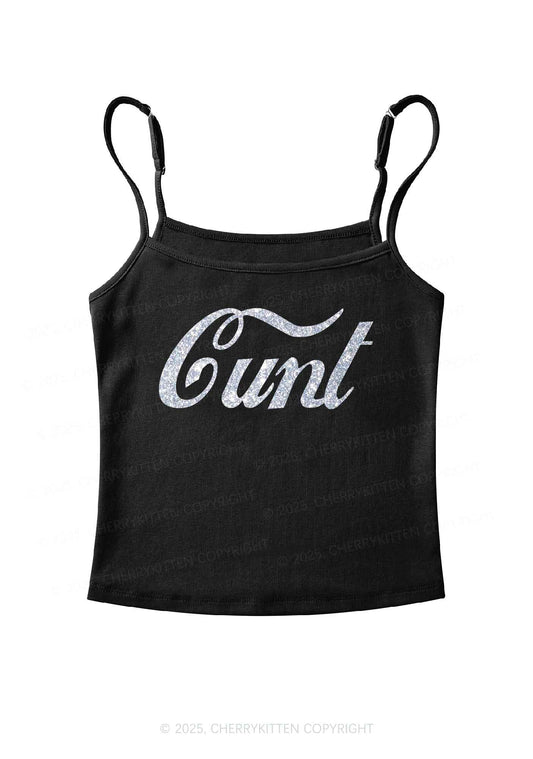 Glitter Special Cxxt Y2K Spaghetti Strap Cami Cherrykitten