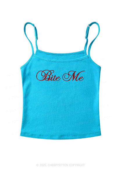 Glitter Bite Me Y2K Spaghetti Strap Cami Cherrykitten