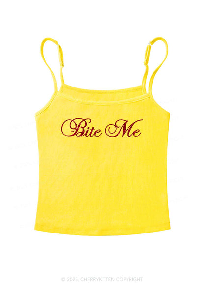 Glitter Bite Me Y2K Spaghetti Strap Cami Cherrykitten