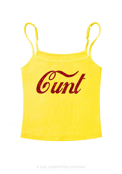 Glitter Special Cxxt Y2K Spaghetti Strap Cami Cherrykitten
