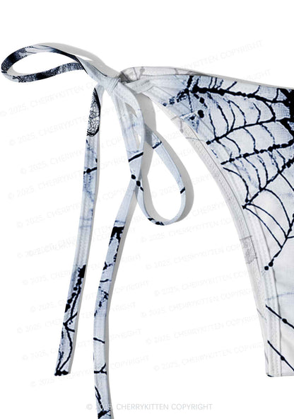 Web And Butterflies Y2K Print Bikini Set Cherrykitten