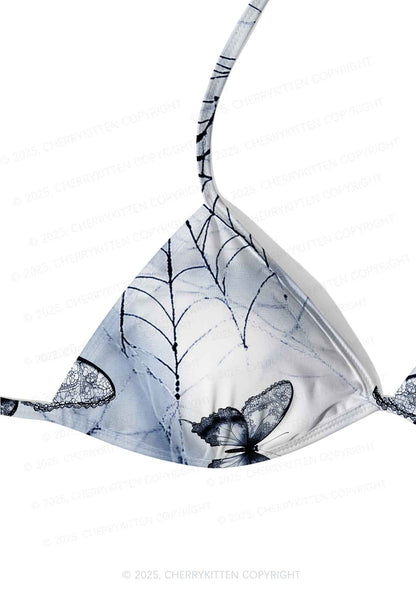 Web And Butterflies Y2K Print Bikini Set Cherrykitten