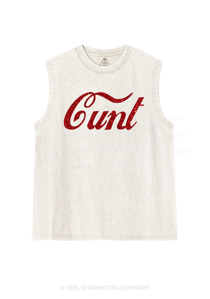 Glitter Special Cxxt Y2K Washed Muscle Tank Cherrykitten