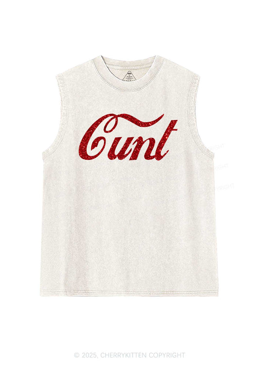 Glitter Special Cxxt Y2K Washed Muscle Tank Cherrykitten