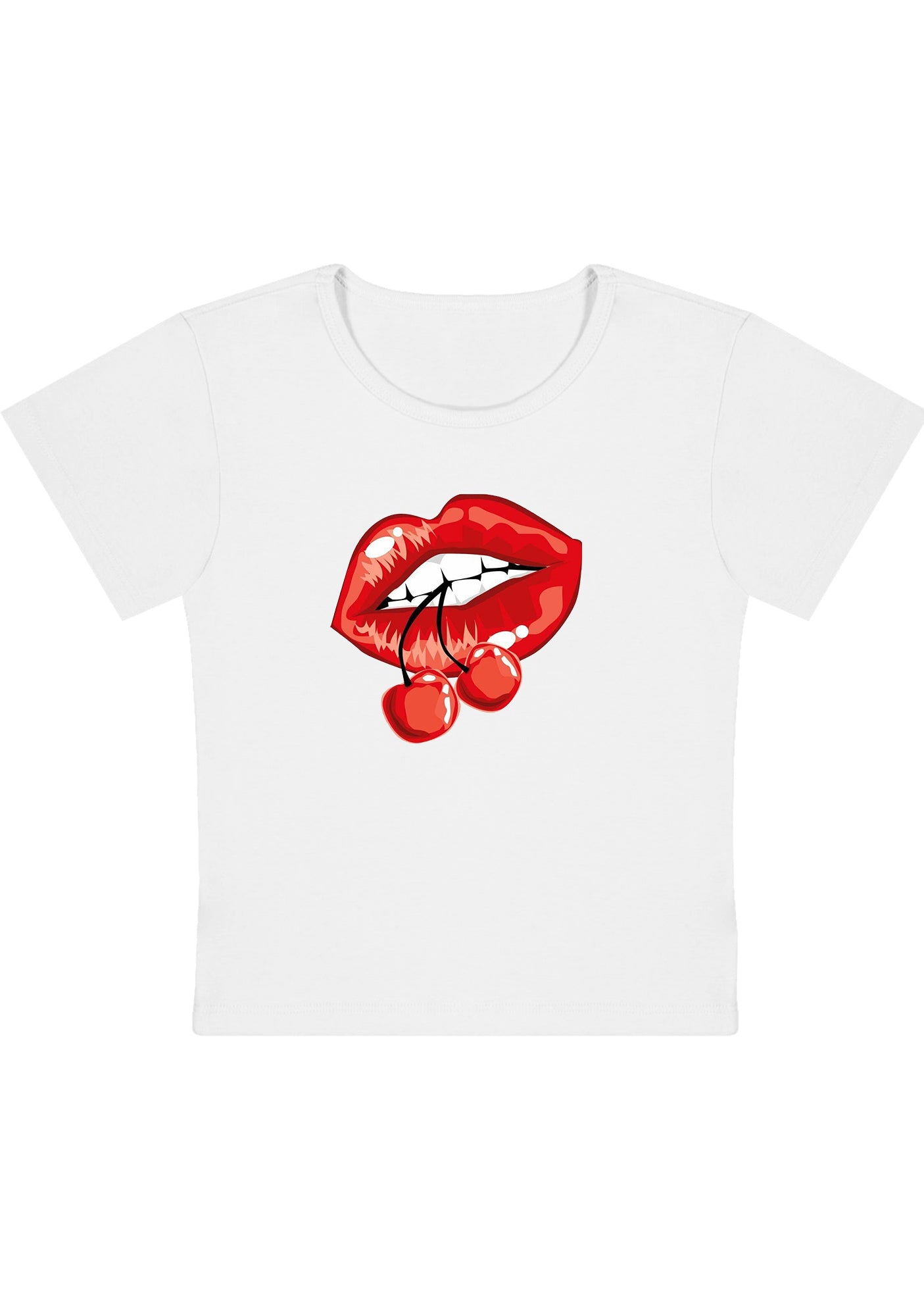 Cherry Lips Y2K Baby Tee