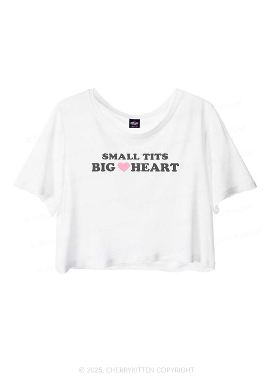 Small But Big Heart Y2K Sheer Crop Tee Cherrykitten