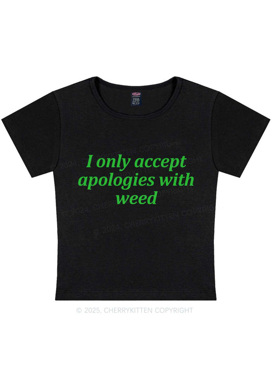 Accept Apologies With Wxxd Y2K Baby Tee Cherrykitten