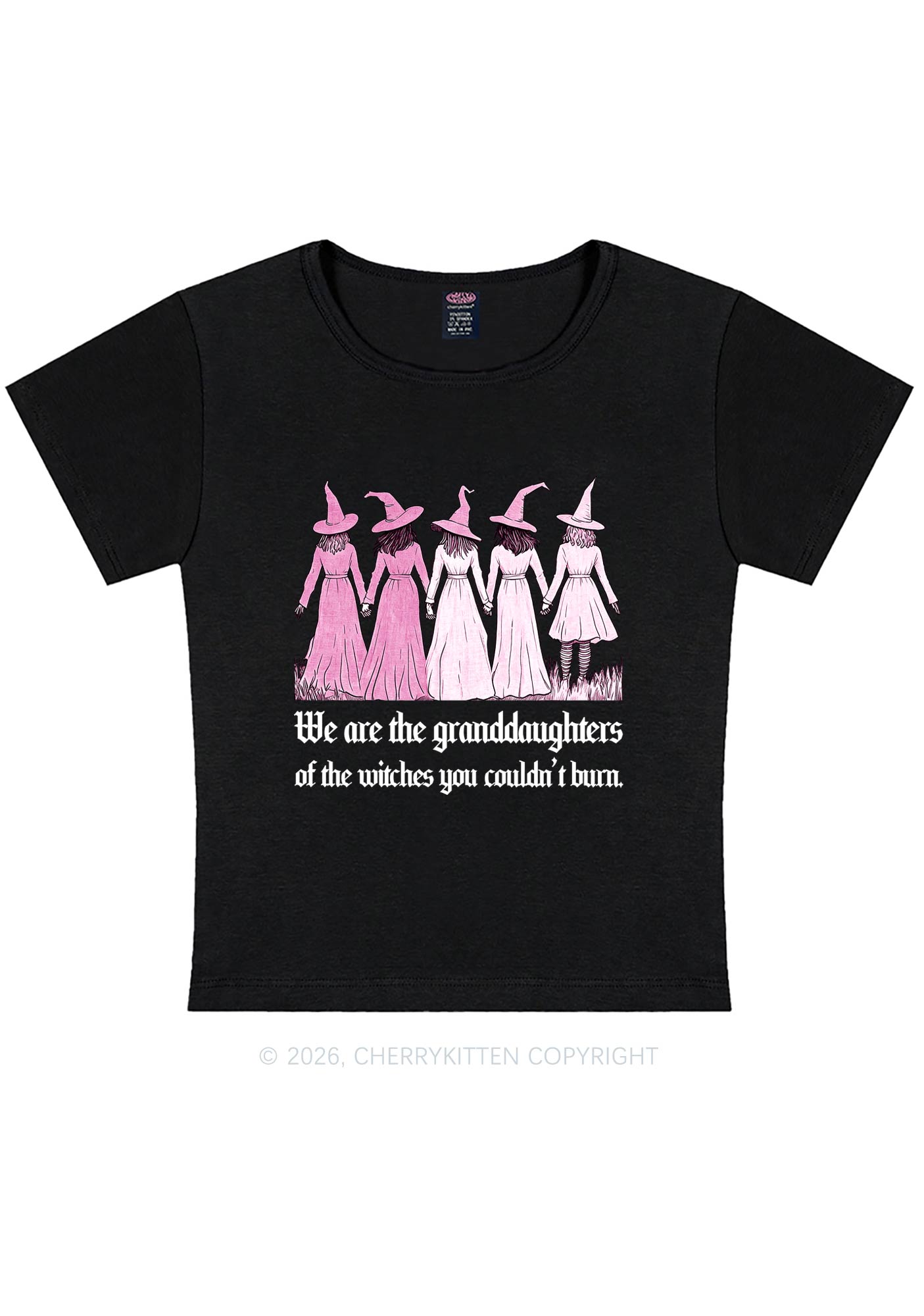 Halloween Witches Granddaughters Y2K Baby Tee Cherrykitten