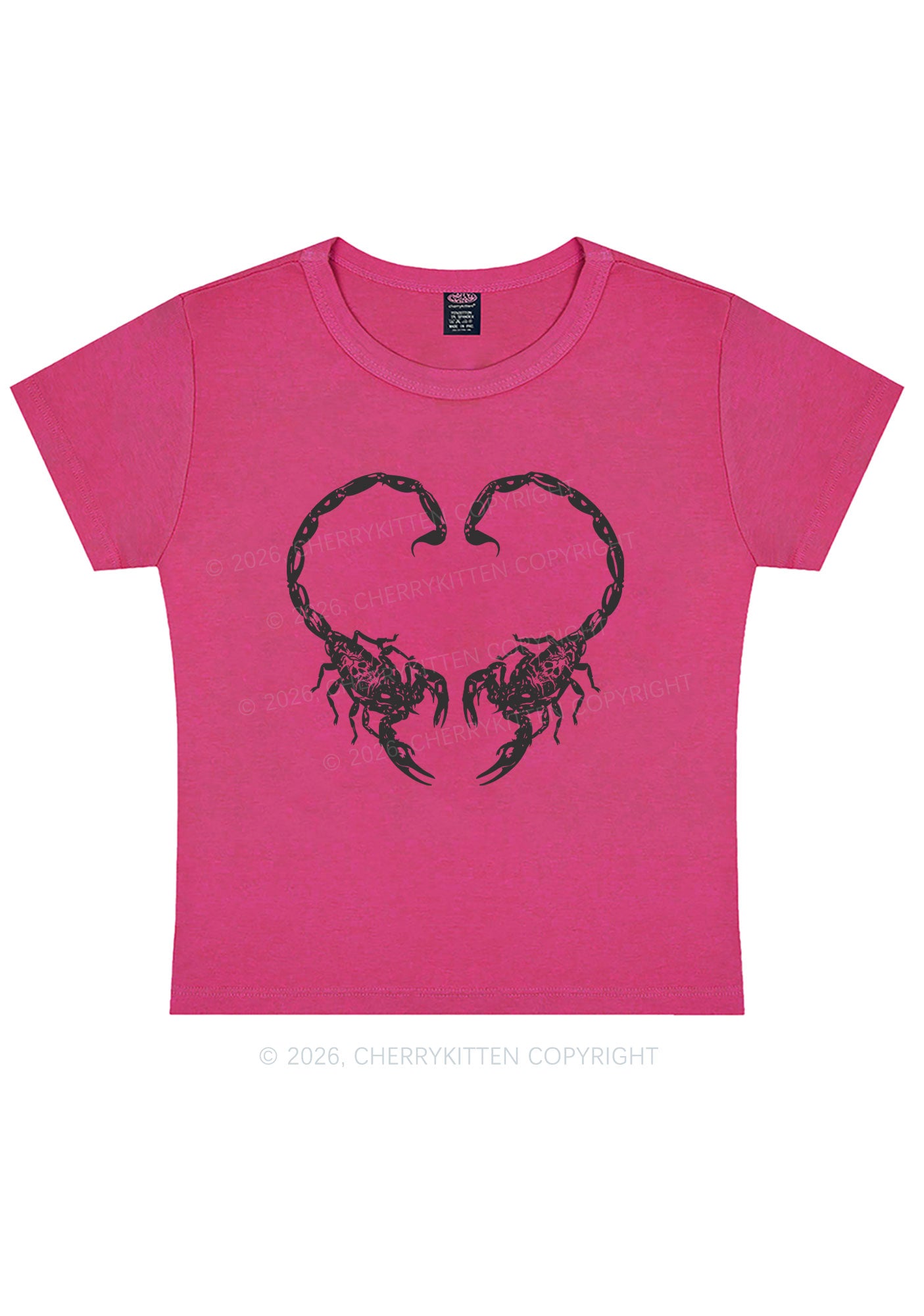 Skull Scorpion Heart Y2K Baby Tee Cherrykitten
