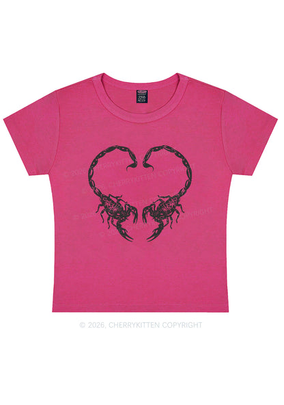 Skull Scorpion Heart Y2K Baby Tee Cherrykitten