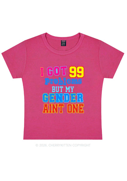 Gender Aint One Pride Y2K Baby Tee Cherrykitten