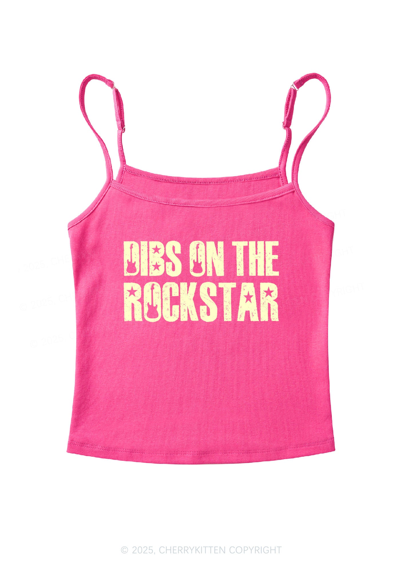 Dibs On The Rockstar Y2K Spaghetti Strap Cami Cherrykitten