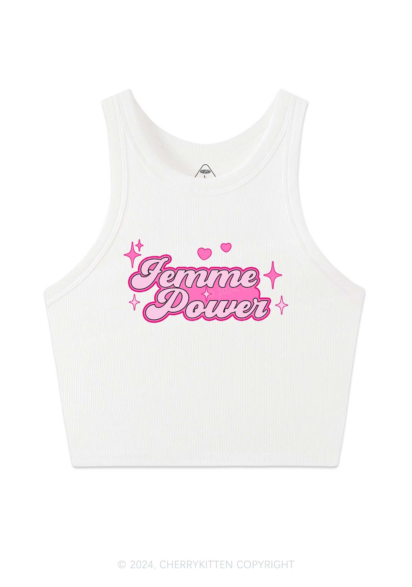 Femme Power Y2K Crop Tank Top Cherrykitten