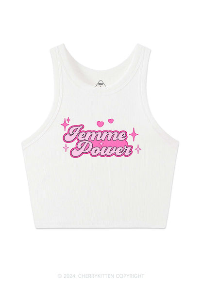 Femme Power Y2K Crop Tank Top Cherrykitten