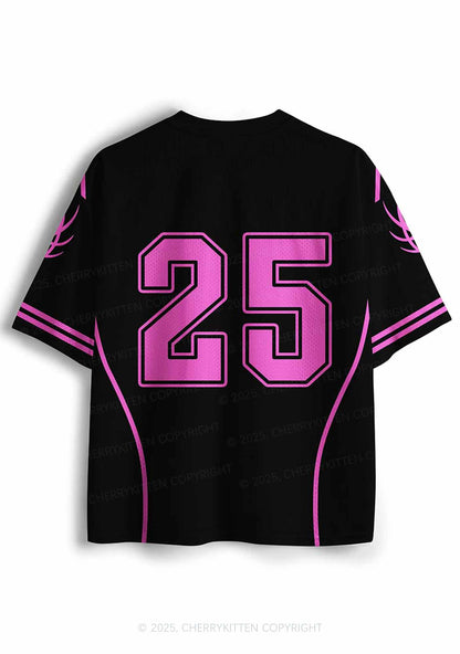 Custom Hot Pink Flame Y2K Sport Jersey Shirts Cherrykitten