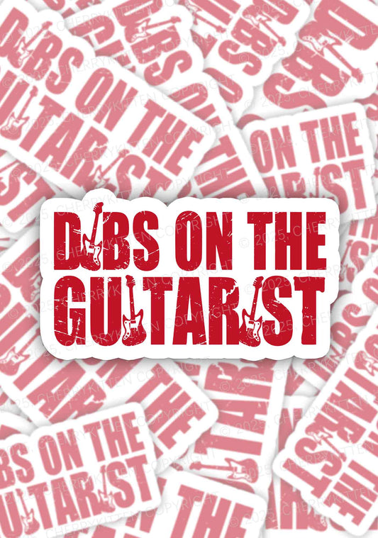Dibs On The Guitarist 1Pc Y2K Sticker Cherrykitten