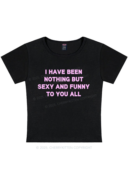 I Have Been Funny Y2K Baby Tee Cherrykitten