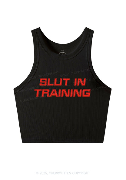 Slxt In Training Y2K Crop Tank Top Cherrykitten
