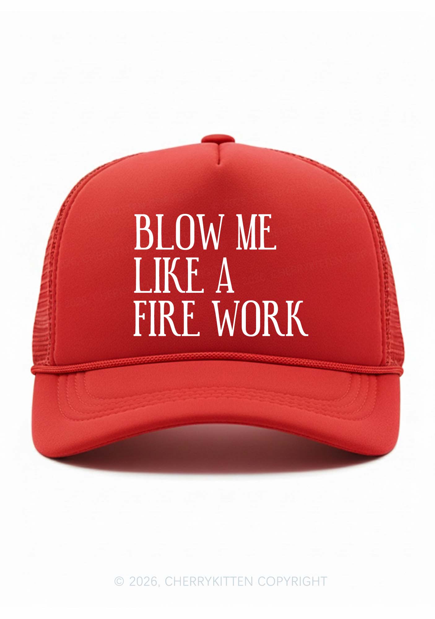 Blow Me Like Fire Work Y2K Trucker Hat Cherrykitten
