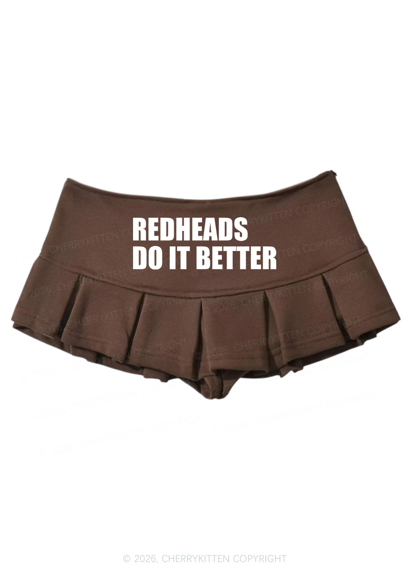Redheads Do It Better Y2K Mini Pleated Skirts Cherrykitten