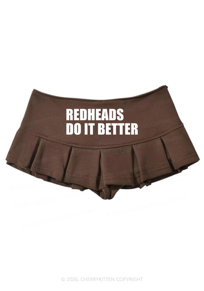 Redheads Do It Better Y2K Mini Pleated Skirts Cherrykitten