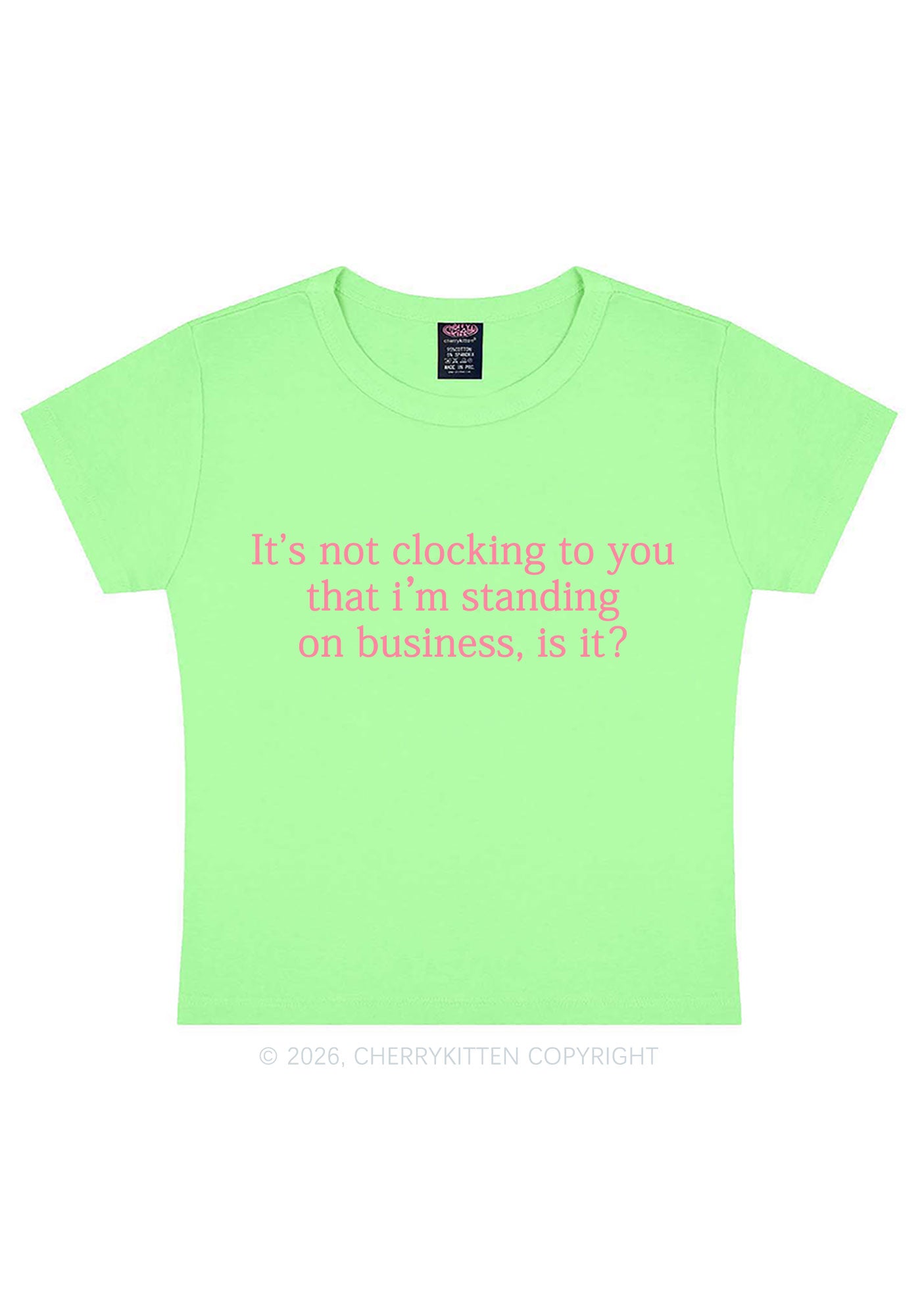 Standing On Business Y2K Baby Tee Cherrykitten