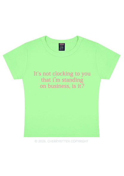Standing On Business Y2K Baby Tee Cherrykitten