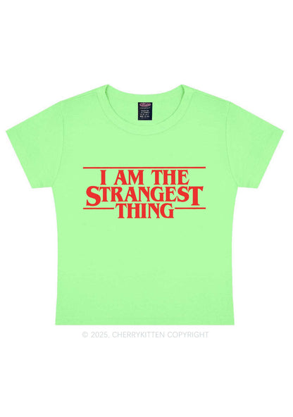 I Am The Strangest Thing Y2K Baby Tee Cherrykitten