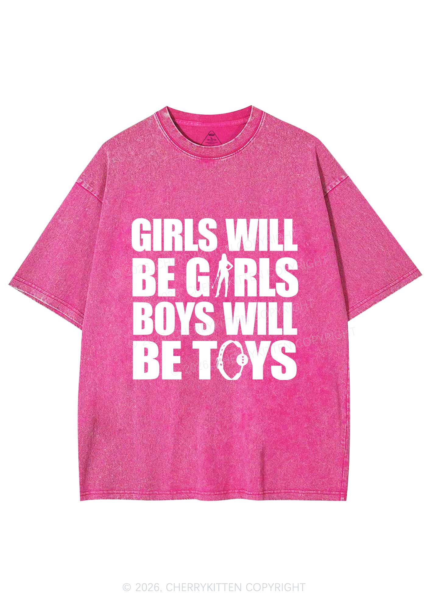 Girls Toys Y2K Shirts Washed Tee Cherrykitten