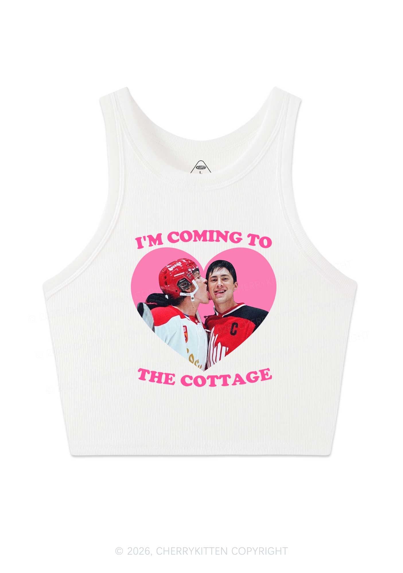 Coming To Cottage HR Y2K Crop Tank Top Cherrykitten