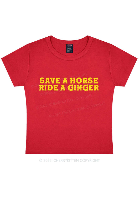 Ride A Ginger Y2K Baby Tee Cherrykitten