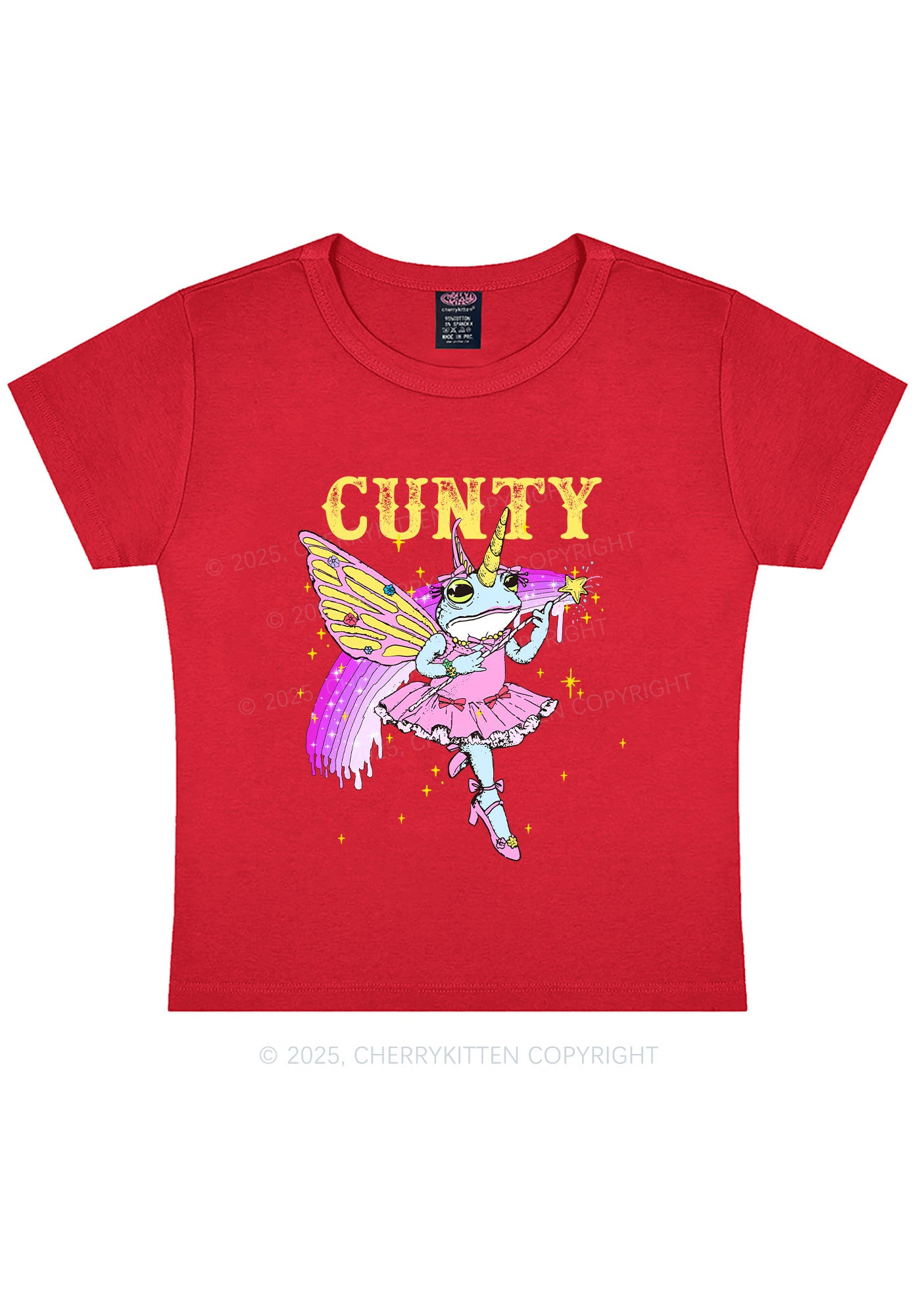 Cxxty Fairy Frog Y2K Baby Tee Cherrykitten
