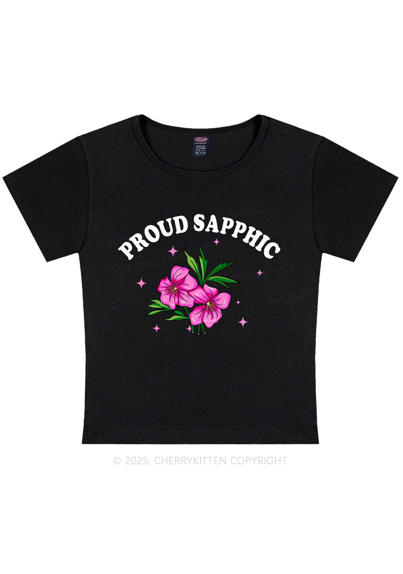 Proud Sapphic Y2K Baby Tee Cherrykitten
