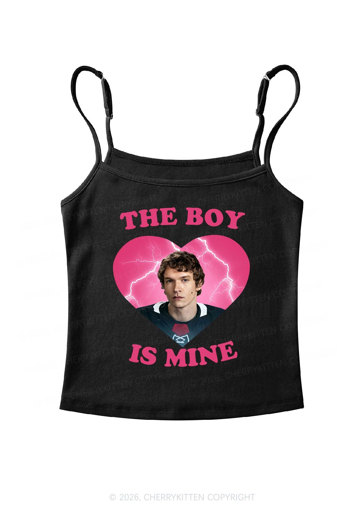 The Boy Is Mine CS Y2K Spaghetti Strap Cami Cherrykitten