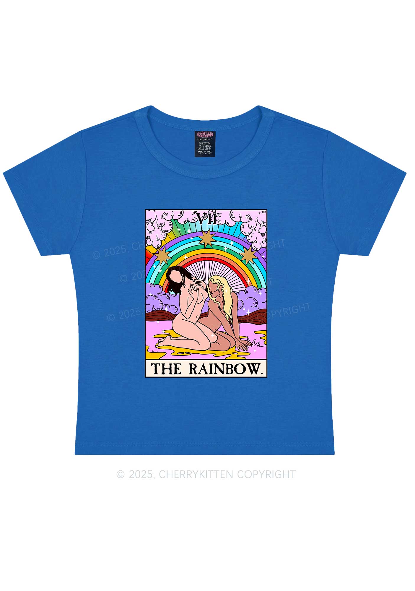 The Rainbow Y2K Baby Tee Cherrykitten