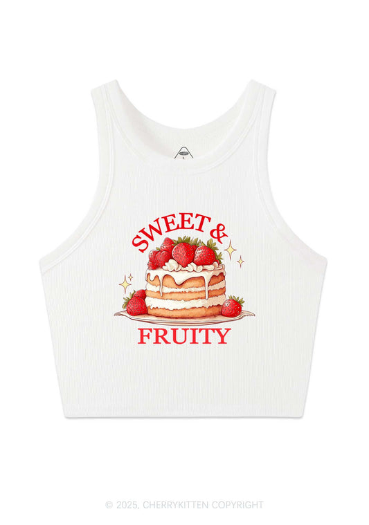 Sweet And Fruity Cake Y2K Crop Tank Top Cherrykitten