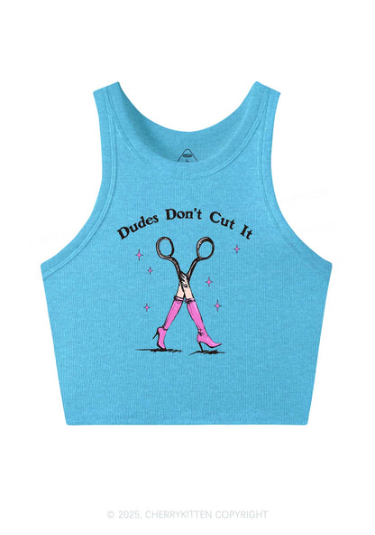 Dudes Dont Cut It Y2K Crop Tank Top Cherrykitten