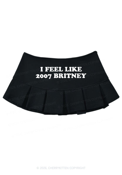 I Feel Like Britney Y2K Mini Pleated Skirts Cherrykitten