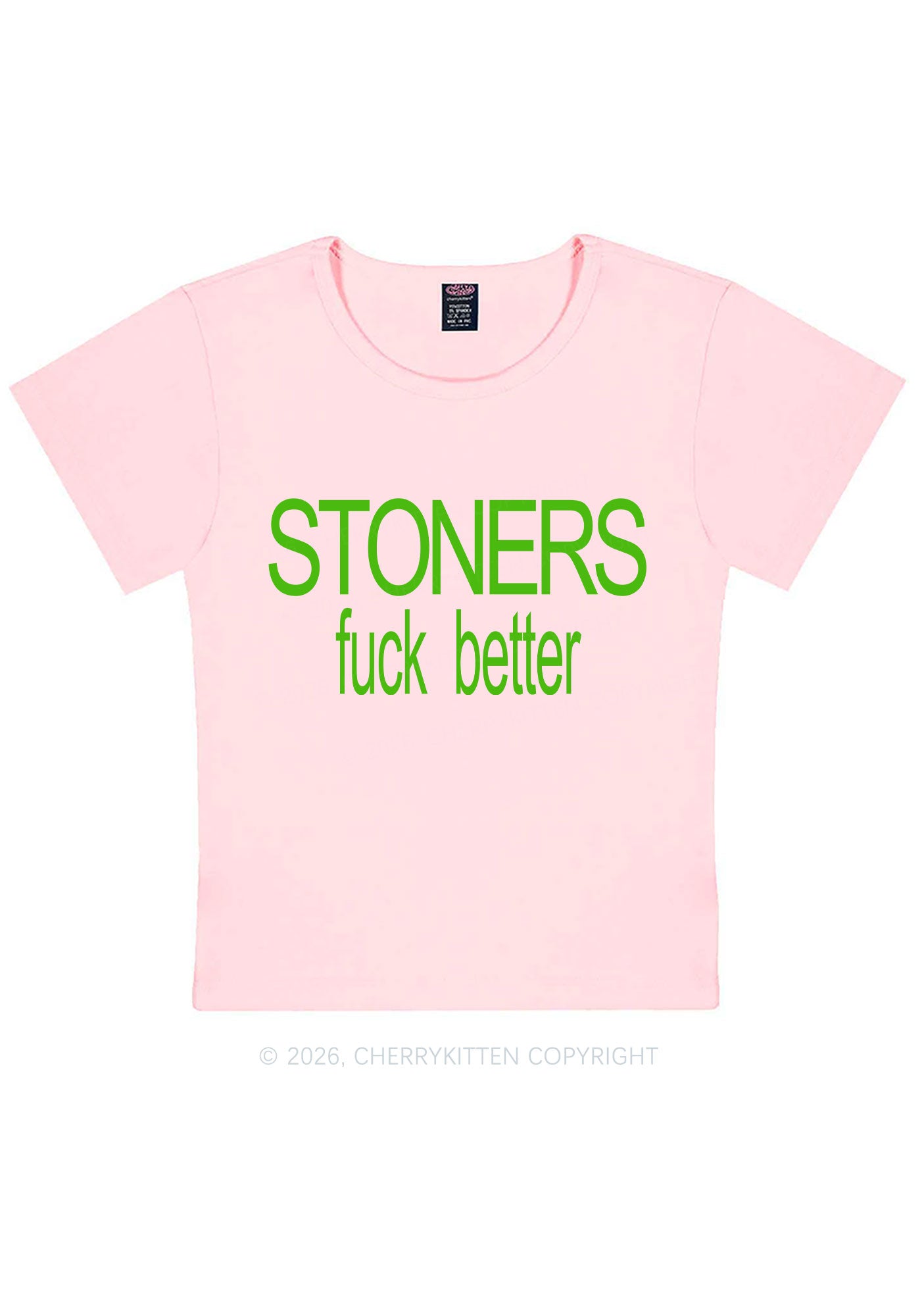 Stoners Fxxk Better Y2K Baby Tee Cherrykitten