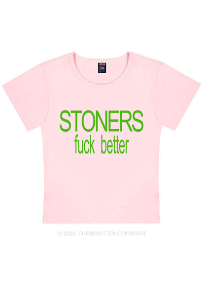 Stoners Fxxk Better Y2K Baby Tee Cherrykitten