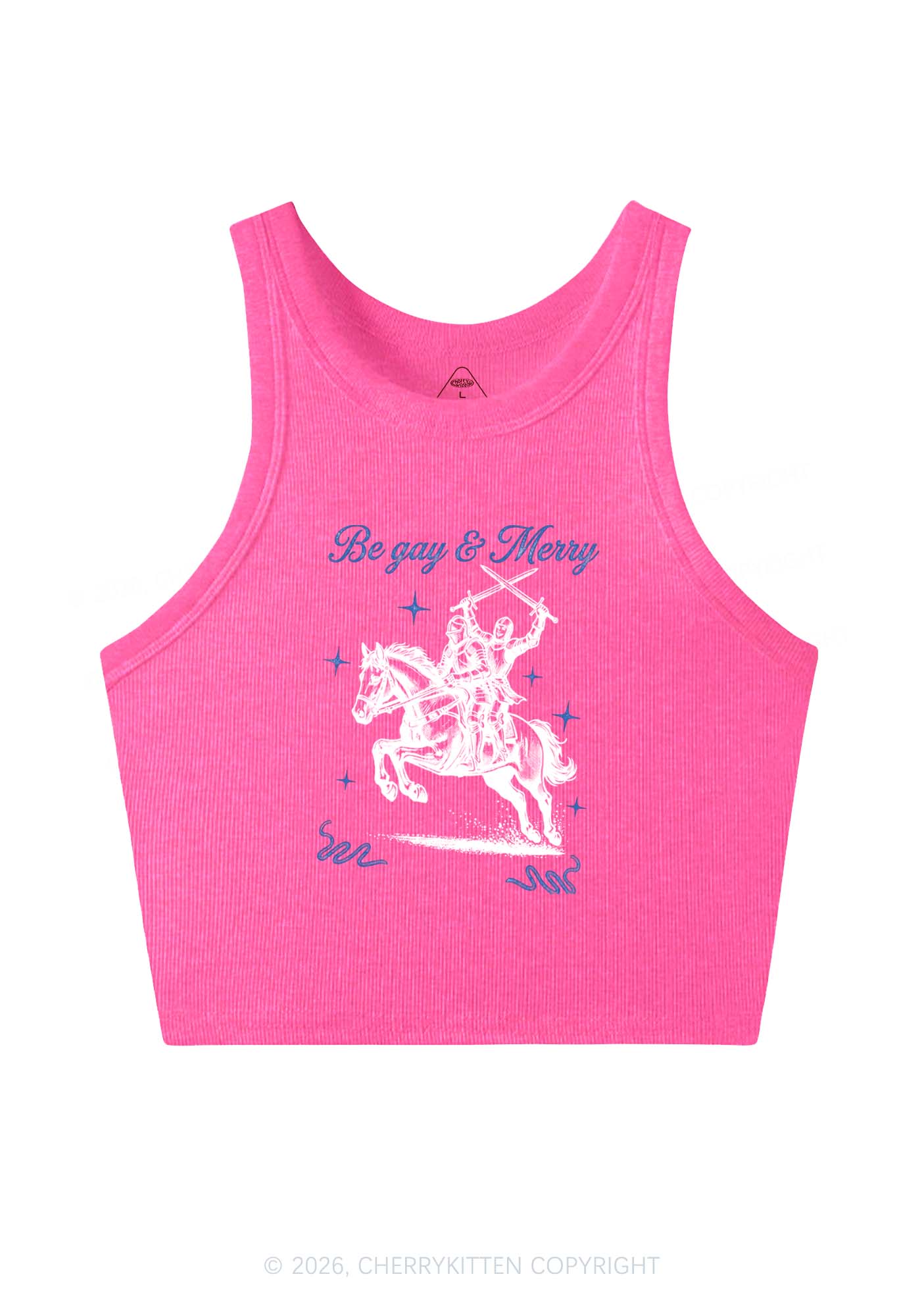 Be Gay Merry Pride Y2K Crop Tank Top Cherrykitten