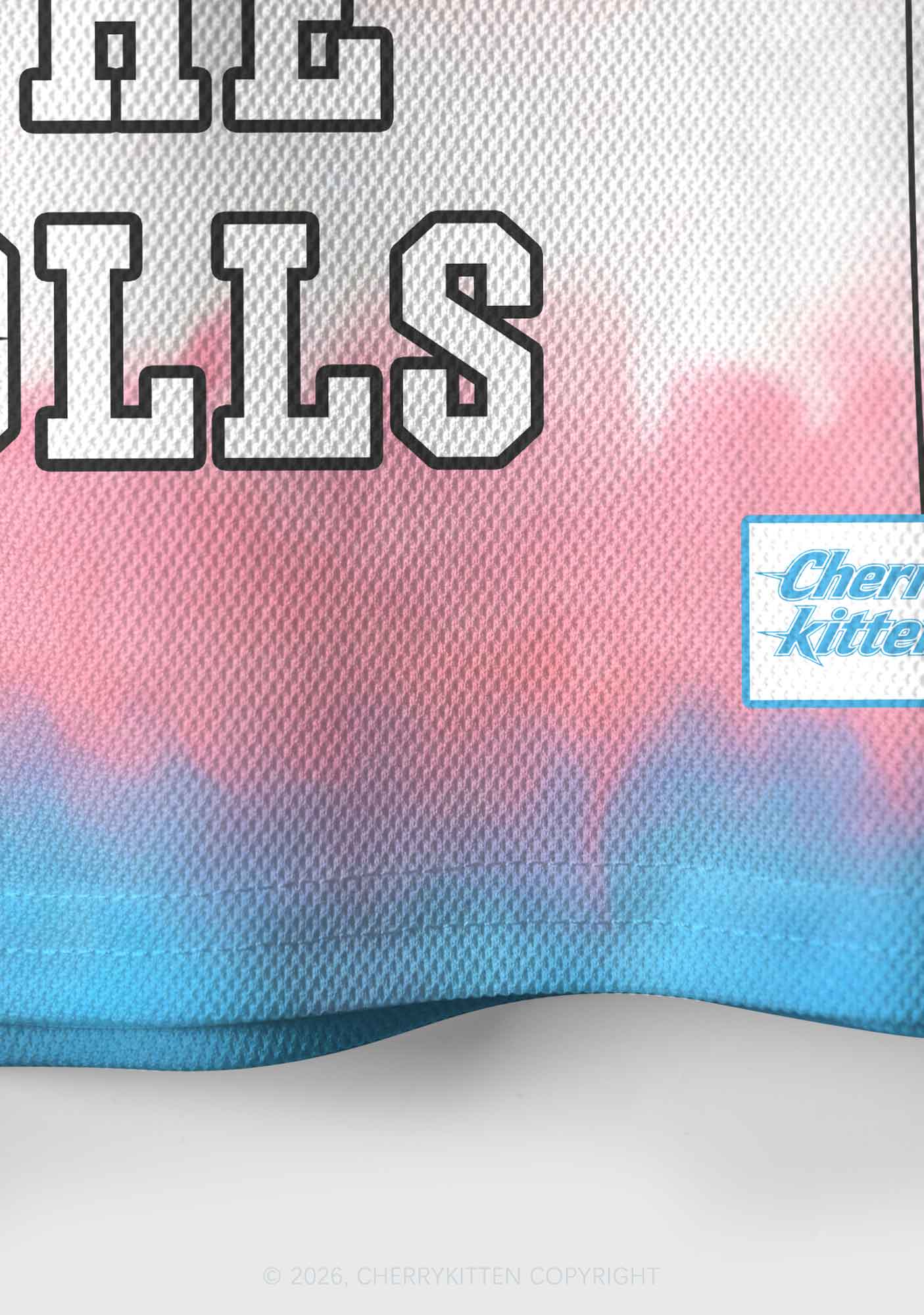 Trans Protect The Dolls Pride Y2K Crop Sport Jersey Shirts Cherrykitten