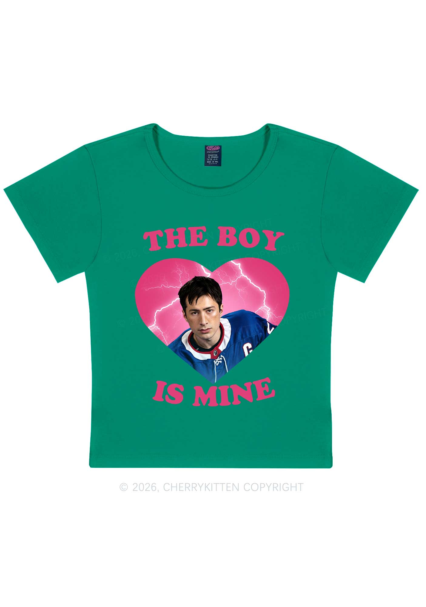 The Boy Is Mine HR Y2K Baby Tee Cherrykitten