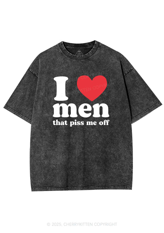I Love Men Piss Me Off Y2K Shirts Washed Tee Cherrykitten